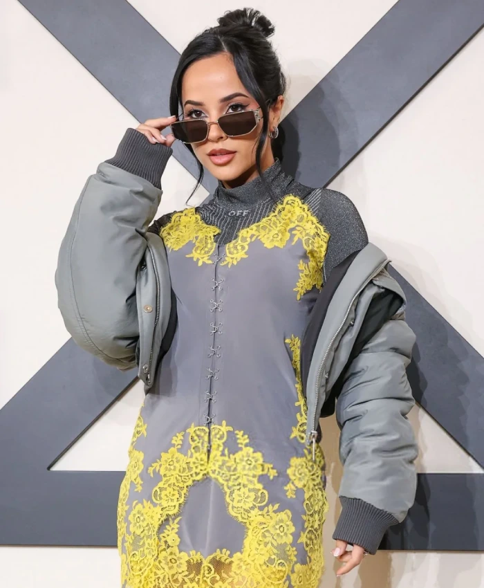 Becky G Off-White Fashion Show 2026 Bomber Jacket