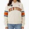 White Kith New York Knicks 2026 Champions Off Jacket