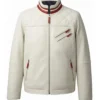 Off White Slim Fit Biker Jacket
