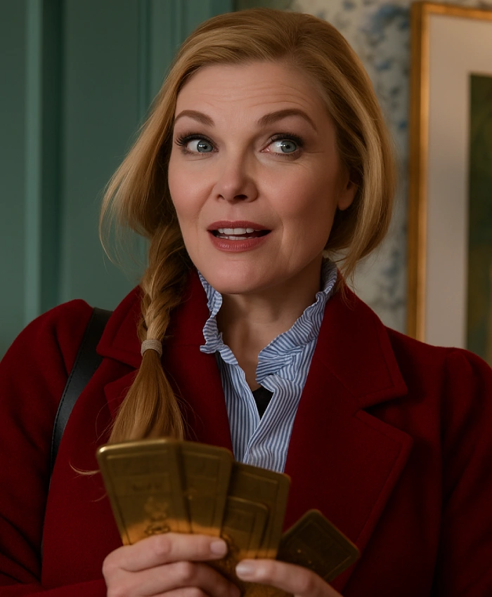 Oh What Fun 2025 Michelle Pfeiffer Red Coat