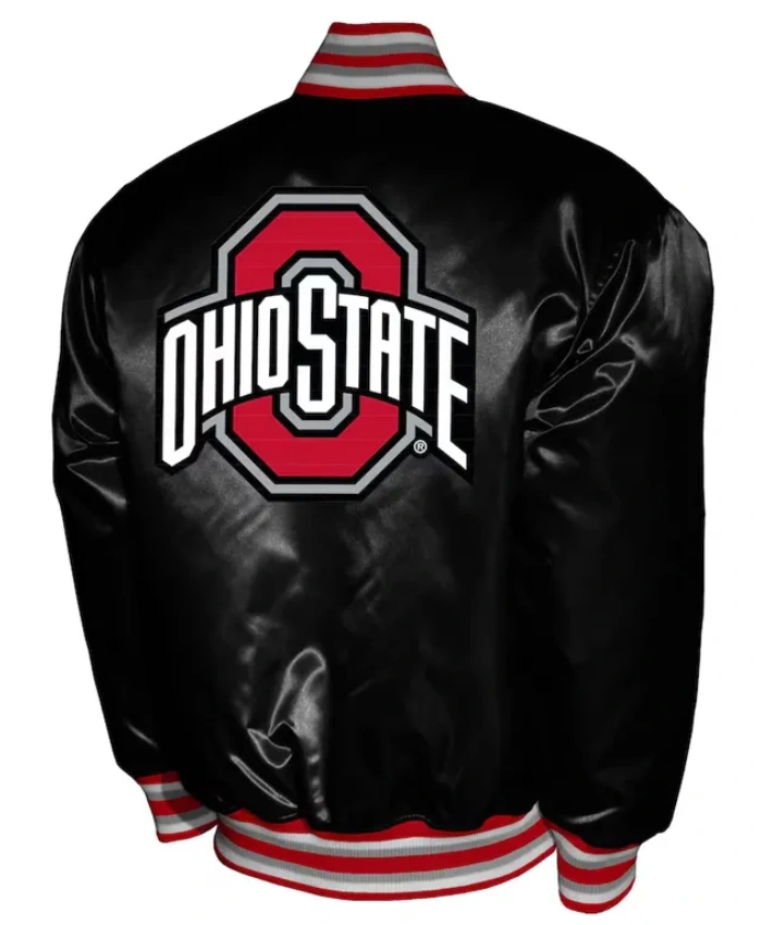 Ohio State Buckeyes Club Black Satin Jacket