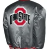 Ohio State Buckeyes Club Grey Satin Jacket