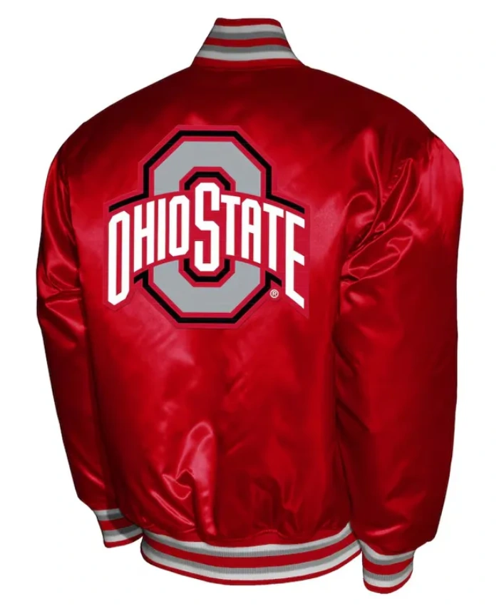Ohio State Buckeyes Club Scarlet Satin Jacket