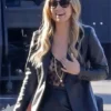 Olivia Wilde Behemoth! 2026 Black Leather Blazer
