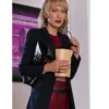 Olivia Wilde Fitted Black Blazer Coat