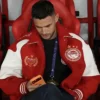 Olympiacos F.C. UEFA Champions League 2025 Red And White Jacket