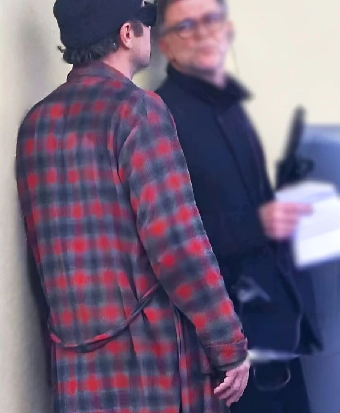 One Battle After Another 2025 Leonardo DiCaprio Plaid Robe Sale