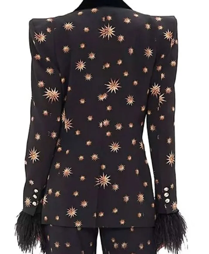 Only Murders In The Building S04 Molly Shannon Star Print Blazer