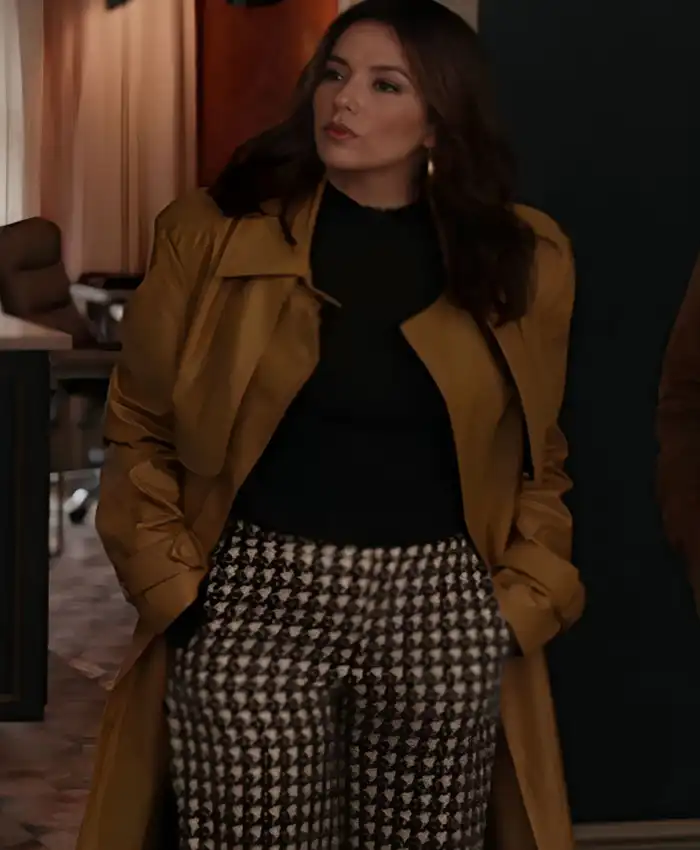 Only Murders In The Building Eva Longoria Leather Trench Coat