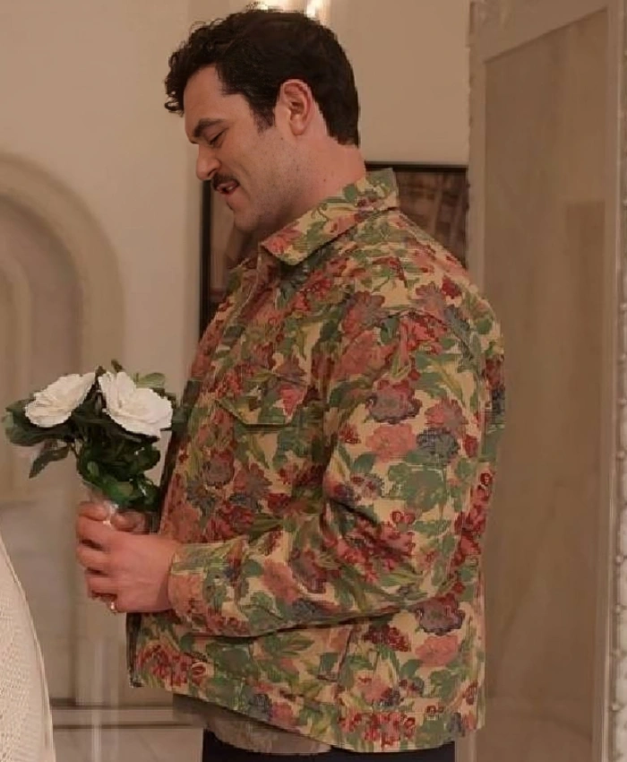 Only Murders In The Building Season 05 Zip Up Cotton Floral Jacket