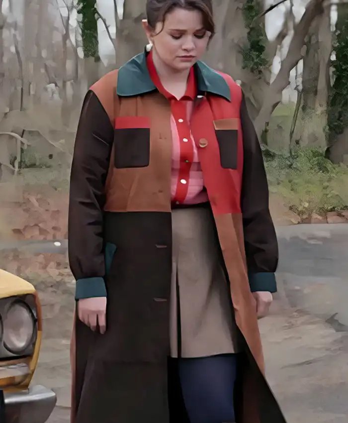 Only Murders In The Building Selena Gomez Patchwork Velvet Coat