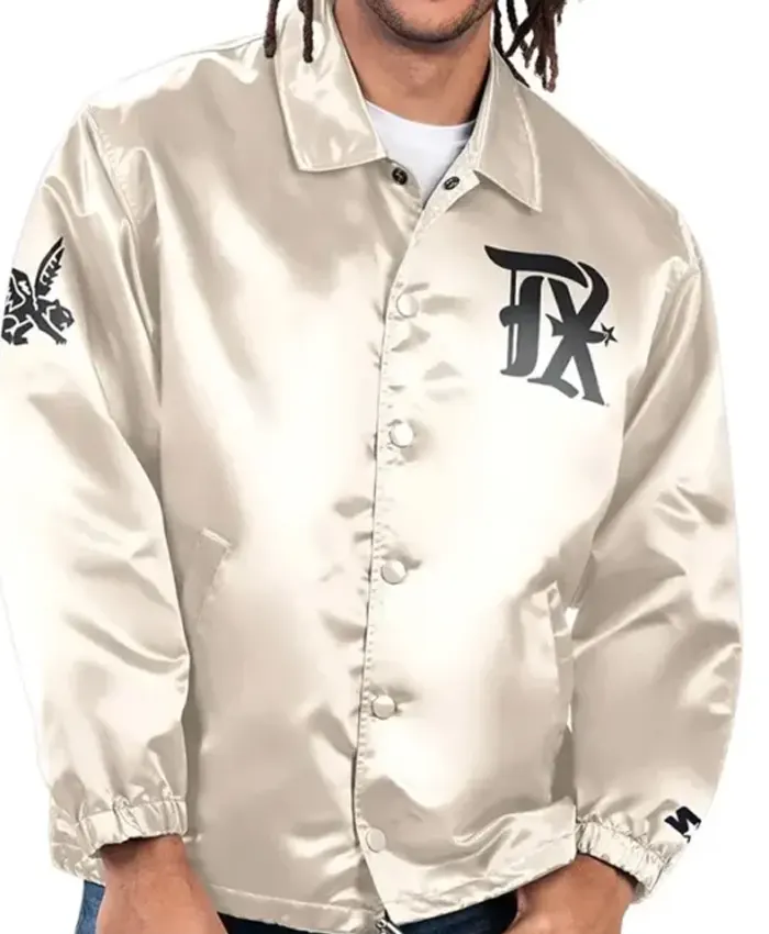 Option Route Coaches Texas Rangers Satin Jacket