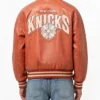 Orange New York Knicks Chrome Hearts Varsity Jacket