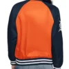 OrangeNavy Detroit Tigers Home Run Full Snap Varsity Satin Jacket