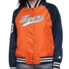 OrangeNavy Detroit Tigers Home Run Varsity Satin Jacket