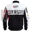 Order Berna J Edikted Women Black And White Snap Tab Collar Moto Bomber Jacket