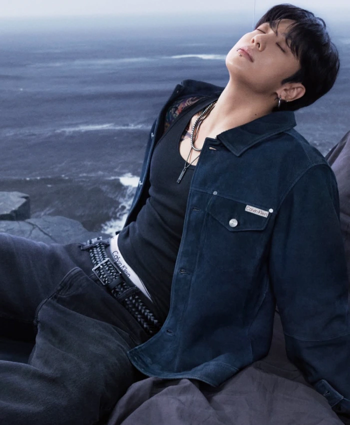 Order Calvin Klein X Jungkook Blue Denim Jacket For Men And Women
