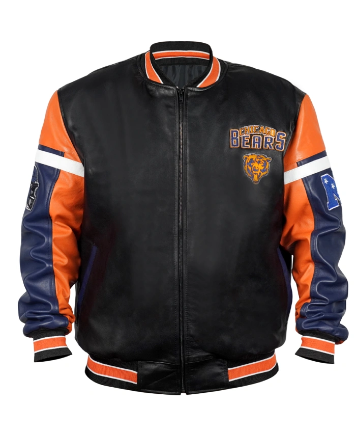 Order Chicago Bears Bomber Leather Jacket