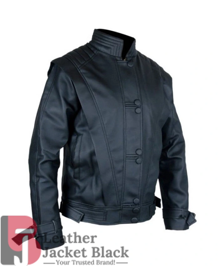 Order Halloween Thriller Costume Party Wear Black Leather Unisex Jacket