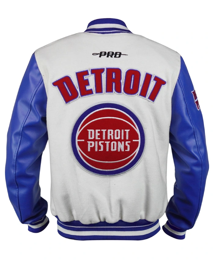 Order Now Detroit Pistons Classic Retro Rib Varsity Jacket