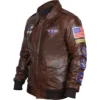 Order Now Men And Women Tuskegee Airmen Brown Leather Jacket