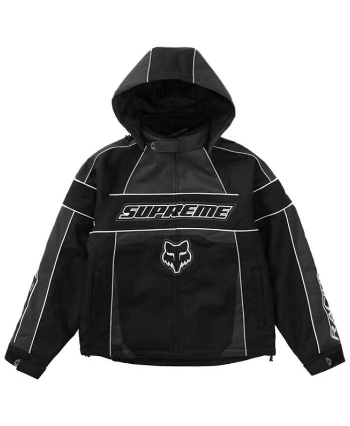 Order Supreme Fox Black Motorcycle Racing Jacket For Men And Women