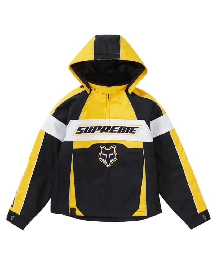 Order Supreme Fox Yellow Motorcycle Racing Jacket For Men And Women