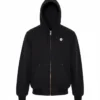 Order Supreme SS26 Guns Ice Out Black Cotton Hooded Jacket With Skull Print On Back