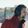Orlando Bloom Gran Turismo 2023 Danny Moore Cotton Red Jacket