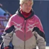 Ormon Crime 101 2026 Movie Barry Keoghan Pink And White Bomber Racer Jacket