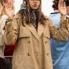 Outer Banks Kiara Carrera S05 Brown Trench Coat