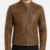 Outer Banks S05 Carlacia Grant Brown Suede Jacket Mens