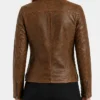 Outer Banks S05 Carlacia Grant Brown Suede Jacket Women