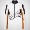 Overwatch Video Game Mercy Valkyrie Cropped Leather Moto Jacket