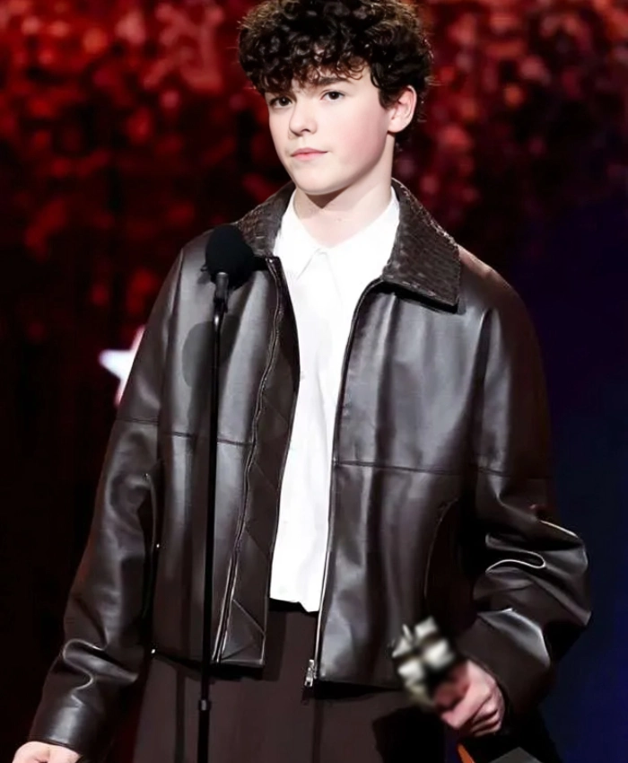 Owen Cooper Critics Choice Awards Leather Jacket - Image 2