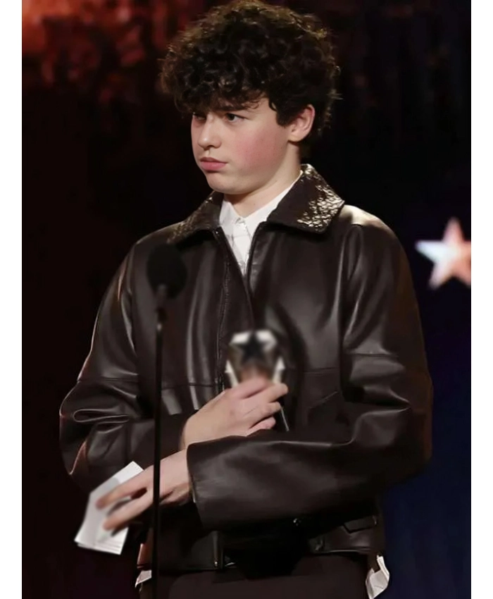 Owen Cooper Critics Choice Awards Leather Jacket - Image 3