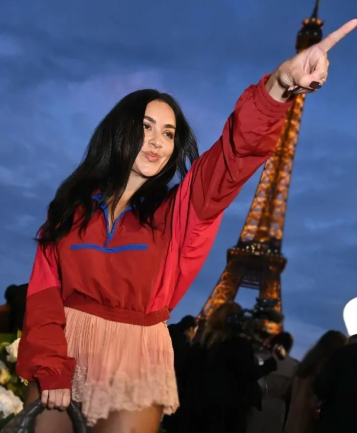 PFW 2025 Charli XCX Photocall Red Jacket