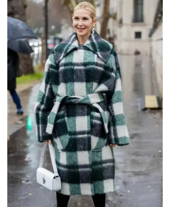 PFW 2026 Kelly Rutherford Wrap Coat