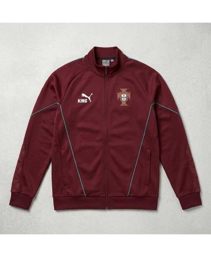 PUMA Portugal 2026 King Anthem Zip Up Maroon Jacket