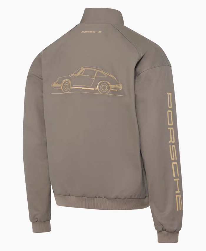PUMA x Porsche Legacy Pepita Lifestyle Black and White Taupe Jacket