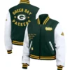 Packers WEAR Green And White Bomber Jacket