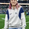 Paige Bueckers Abercrombie Dallas Cowboys Grey Fleece Quarter Zip Sweatshirt