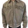 Palace X Avirex Grey Varsity Jacket
