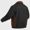 Paneled Canvas Sherpa Fleece Jacket