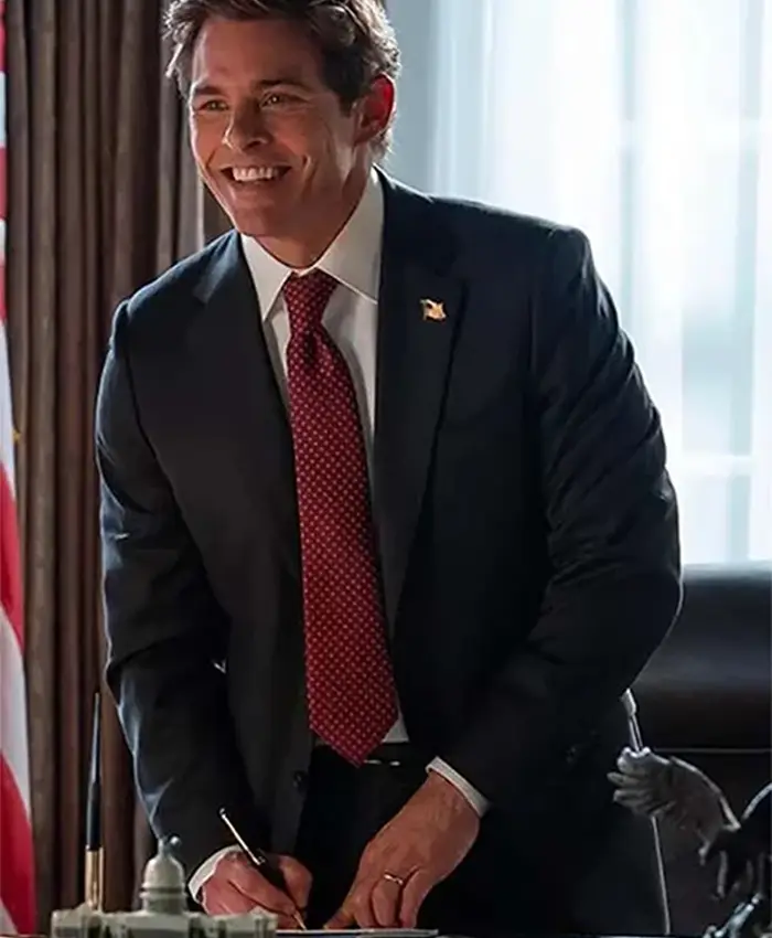 Paradise 2025 James Marsden Black Suit