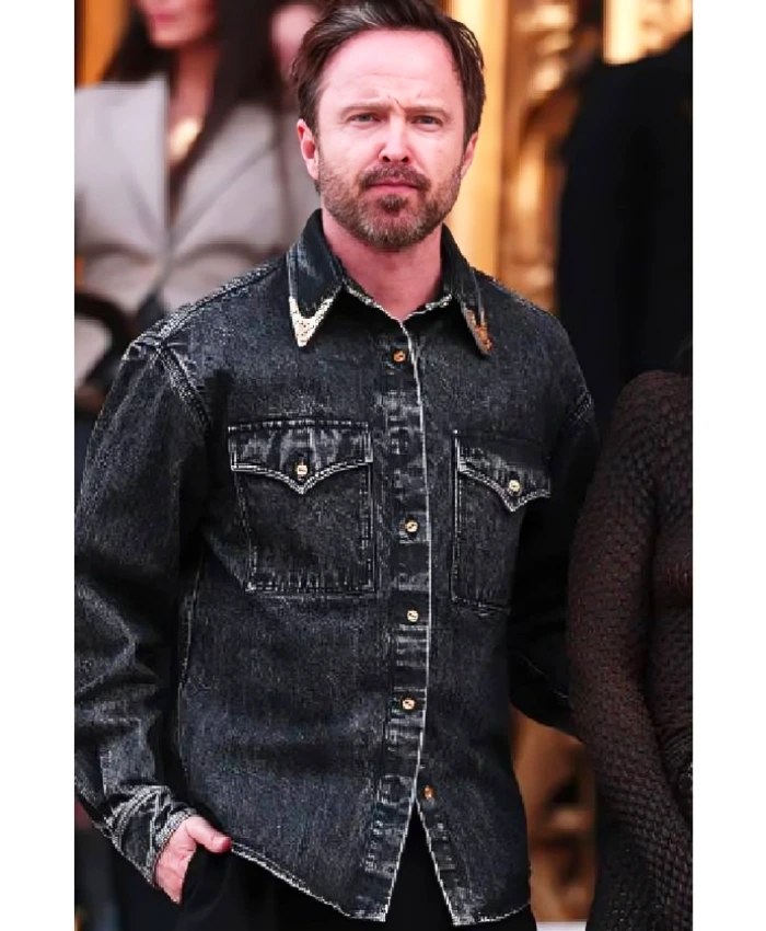 Paris Fashion Week 2026 Aaron Pauls Black Denim Shirt Jacket