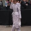 Paris Fashion Week 2026 Barbara Palvin Grey Coat