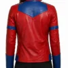 Peacemaker Red Blue Leather Jacket Women