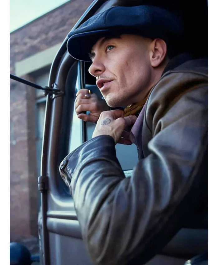 Alternative view of Peaky Blinders The Immortal Man Barry Keoghan Leather Jacket