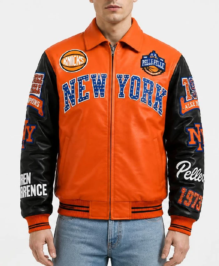 Pelle Pelle x All Star New York Orange Jacket